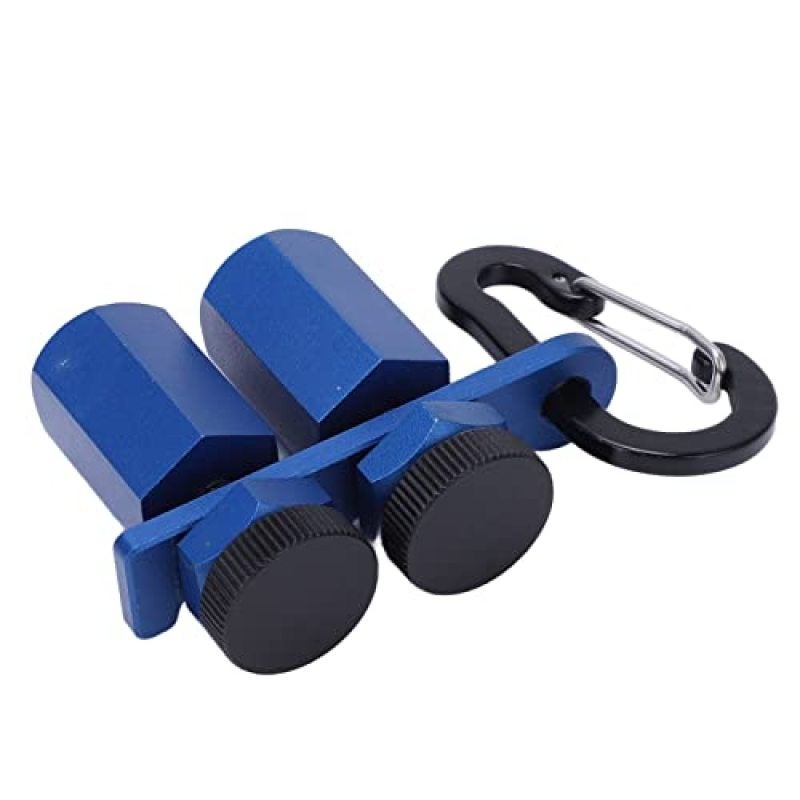 Stair Gauge 2-Pack Blue Black Aluminum Alloy - Precise Flush Edge Clamping Circular Saw Guide - Non-Slip Glove-Friendly Operation Rafter Layout Tool for Woodworking Framing Job Sites - Image 3