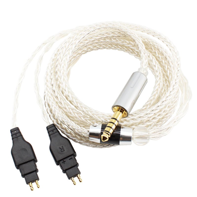 كابل ترقية صوتي بديل لسماعات متوافق مع سماعات Sennheiser HD650 و HD600 و HD580 و HD660S و HD660S2 و HD58X و Massdrop HD6XX، كابل سماعات متوازن 4.4 مم، طول 6.5 أقدام (2 متر) - Image 1