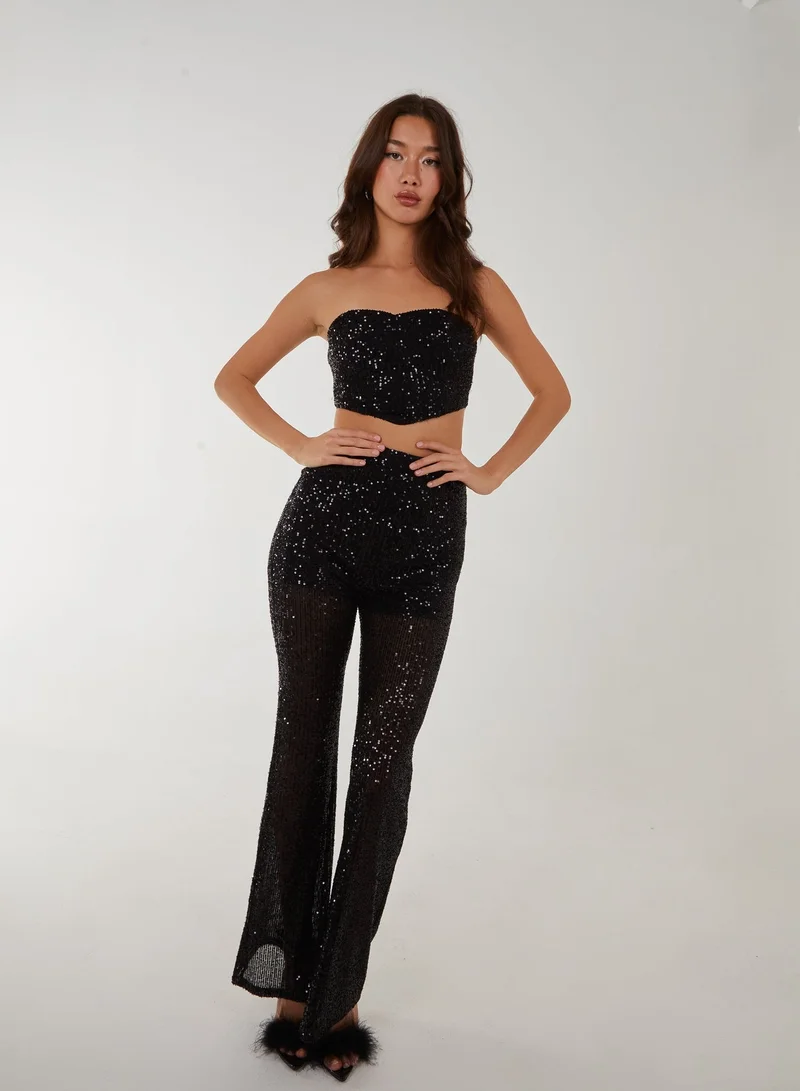 Pink Vanilla  Sequin Corset Top for Women | Best Price UAE