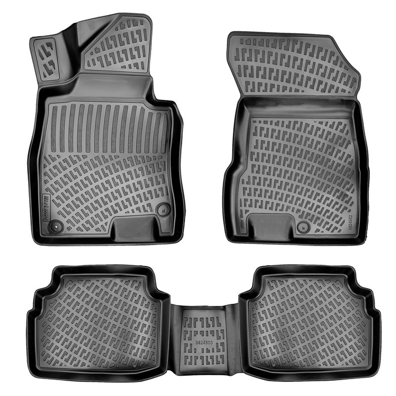 RizLiner Hyundai Sonata 20202024 No Hybrid Models Only FWD Models Kia K5 20212025 Only FWD Models Floor Mats 3D Custom Fit Compatible with Sonata K5 Rubber 3D Car Mats Laser Measured