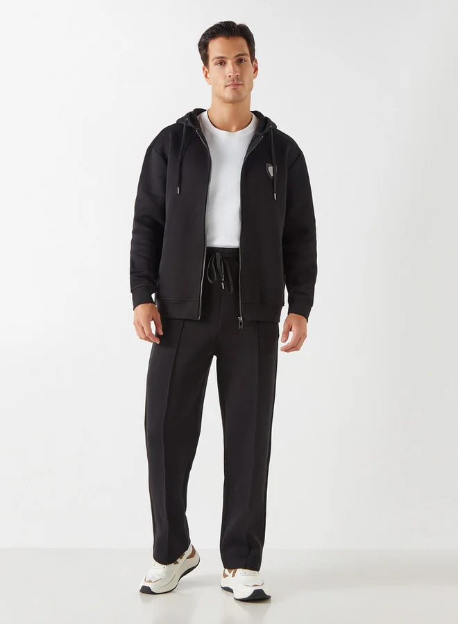 Emperor Emperor Solid Track Pants with Drawstring Closure and Pockets