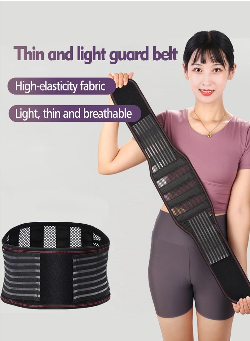 بيروي حزام دعم ظهر قابل للتعديل بشبكة تنفس - مصمم لتخفيف آلام أسفل الظهر، الانزلاق الغضروفي، عرق النسا، الجنف، وتحسين وضعية الجسم. يوفر ضغطًا وتثبيتًا مستهدفًا للقطن القطني. - Image 2