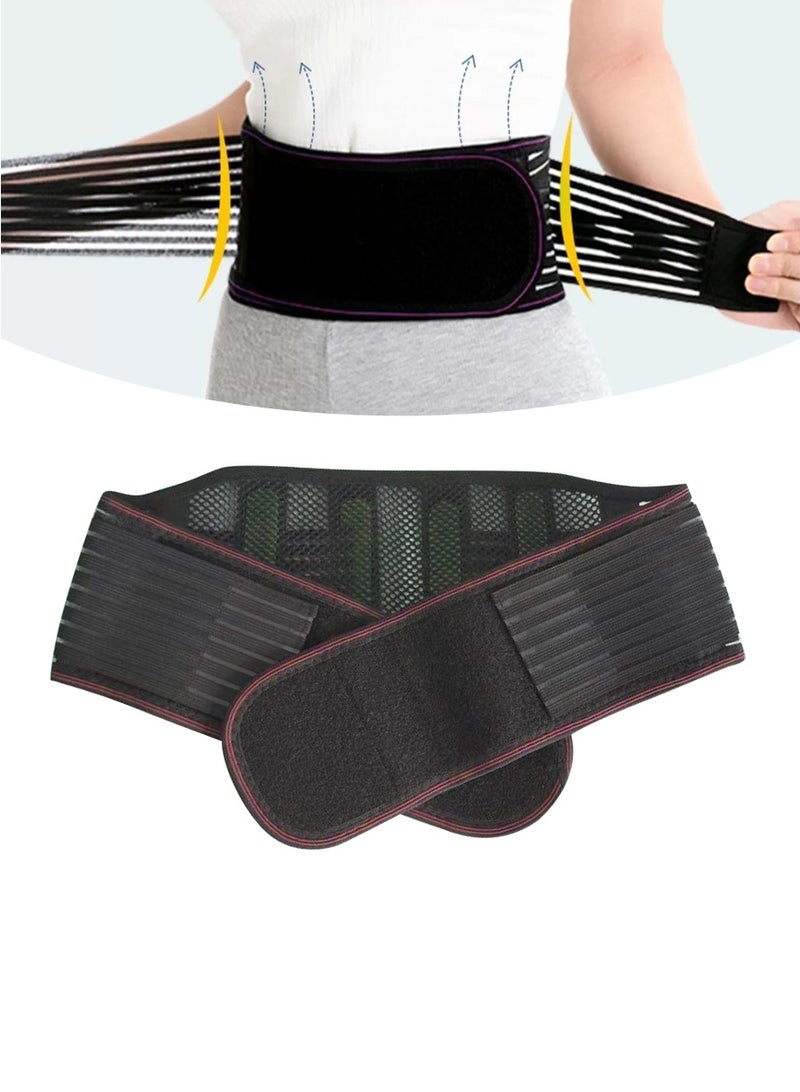 بيروي حزام دعم ظهر قابل للتعديل بشبكة تنفس - مصمم لتخفيف آلام أسفل الظهر، الانزلاق الغضروفي، عرق النسا، الجنف، وتحسين وضعية الجسم. يوفر ضغطًا وتثبيتًا مستهدفًا للقطن القطني. - Image 1