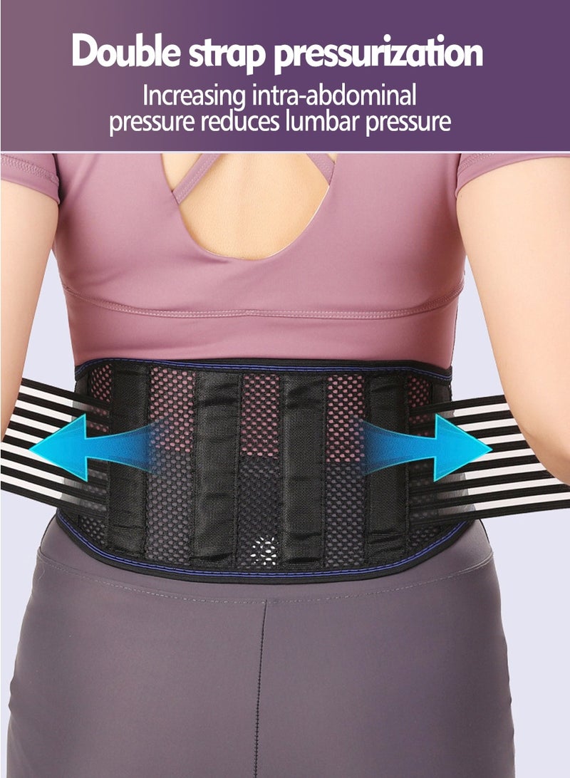 بيروي حزام دعم ظهر قابل للتعديل بشبكة تنفس - مصمم لتخفيف آلام أسفل الظهر، الانزلاق الغضروفي، عرق النسا، الجنف، وتحسين وضعية الجسم. يوفر ضغطًا وتثبيتًا مستهدفًا للقطن القطني. - Image 5