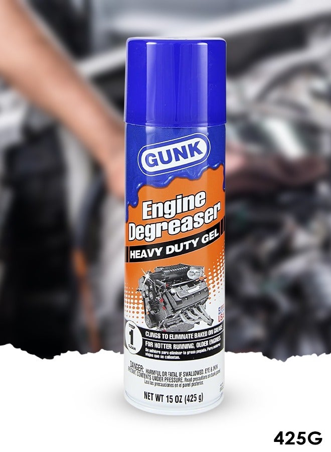 GUNK Engine Degreaser Heavy Duty Gel Original Remove Grease & Oil from Engine 15oz/425g - Image 1