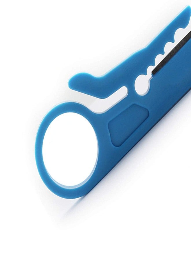 ماكسمورال مجموعة من 3 قطع من أداة تجريد الأسلاك الصغيرة المحمولة من Maxmoral، أداة ضغط كابلات الشبكة UTP STP، أداة ضغط للأسفل لوحدة Ethernet RJ45 من Keystone Jack باللون الأزرق - Image 4