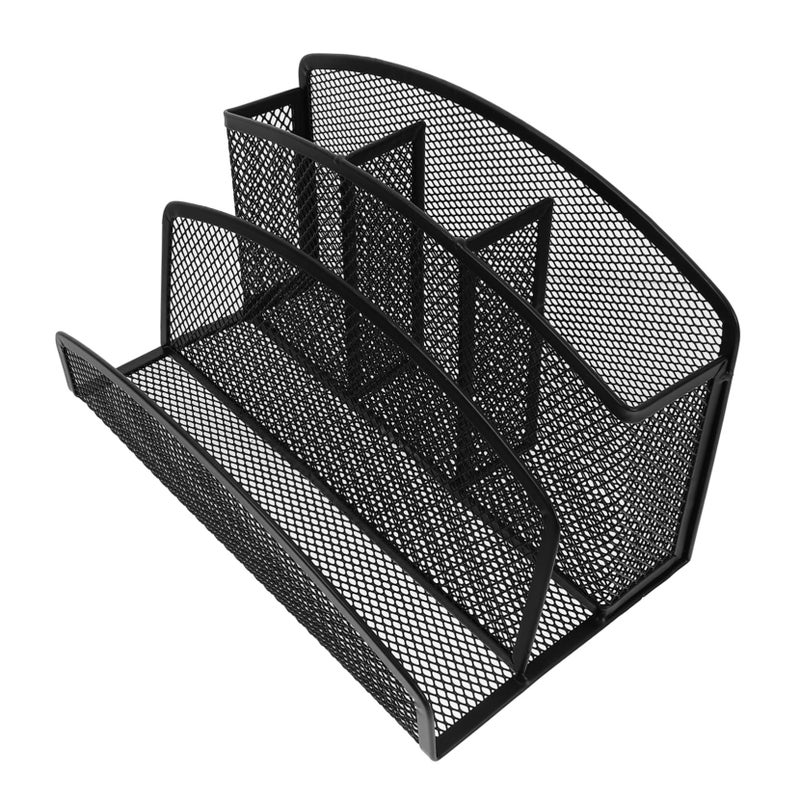 4pcs Iron Mesh Desktop Organizer File Rack With Pen Holders For Office Desk Storage - Image 5