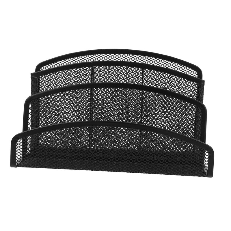 4pcs Iron Mesh Desktop Organizer File Rack With Pen Holders For Office Desk Storage - Image 4