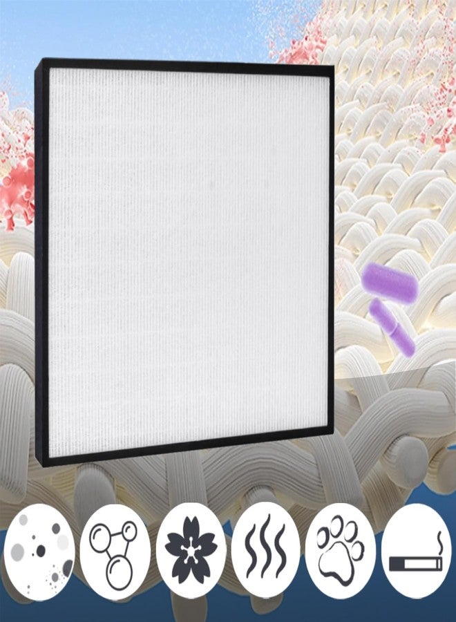 HOMFILBIT EJ120 Replacement Filter for EJ Air Purifier, include 1 Pack H13 True Hepa and 1 Pack High efficiency Activated Carbon - Image 4