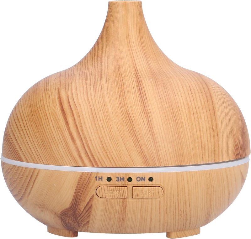 Ymiko 150ml Wood Grain Aromatherapy Diffuser USB Essential Oil Diffuser Cool Mist Night Light Humidifier for Bedroom Office