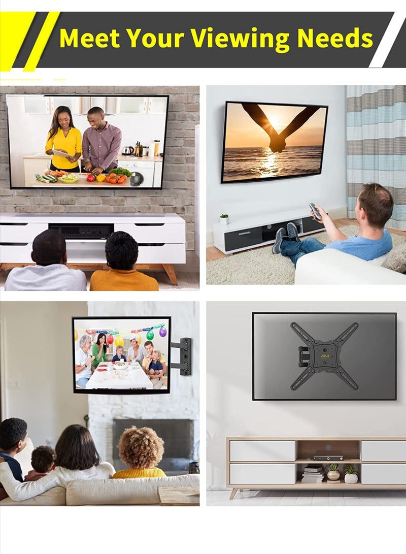 R.VIHAN Wall Mount TV Stand Holder Full Motion Swivel and Tilt for 14-55 Inch Monitors And Televisions LCD LED Long Arm Swivel Bracket Flat Screen Panel - Image 4