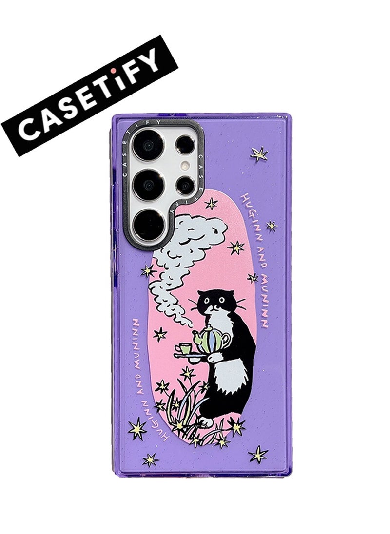 Casetify Samsung Galaxy S23 Ultra 'Zen Cat Teatime' Series Case  - Image 1