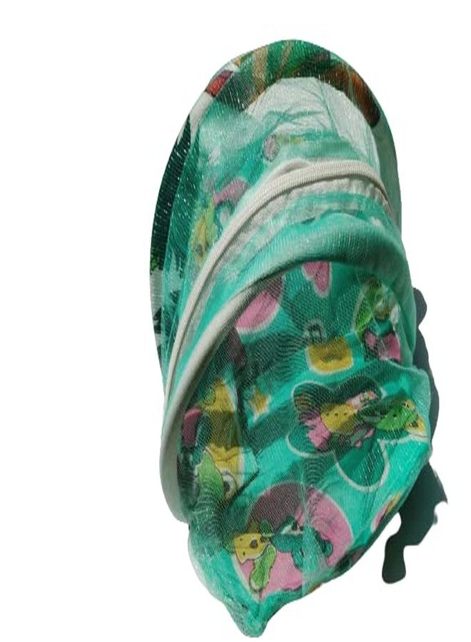 FIRMUS Laddo Gopal Net Bed/Night Bistar with Mosquito Net for Kanha Ji Medium Krishna Ji Sea Green(Size_2) - Image 2