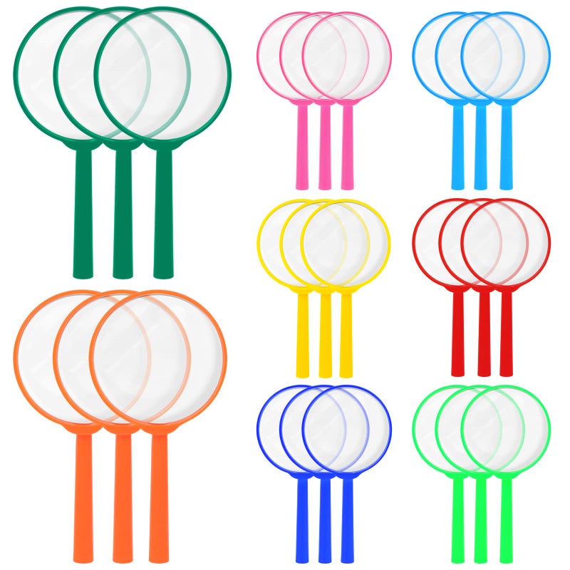 Kids Magnifying Glasses 24 Pieces Mini Plastic Magnifier Colorful Hand Lens for Party Favors Class Learning Reading Outdoor Exploration IRCHLYN 8 Colors