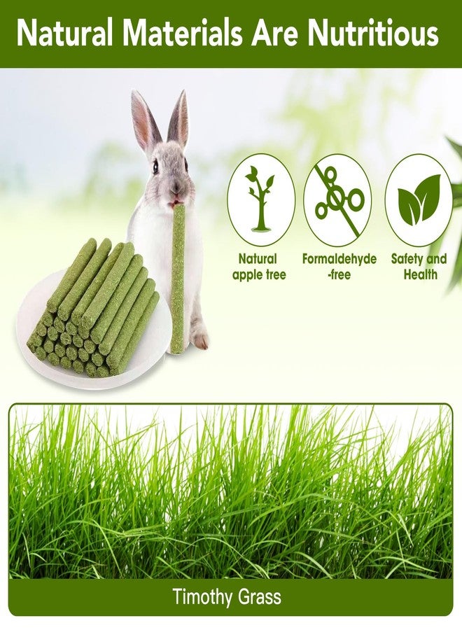 WDEFUN 45 PCS Timothy Hay Sticks for Rabbits Natural Molar Teeth Stick Chew Toys for Bunnies Chinchillas Guinea Pigs Hamsters and Other Small Animals Treats - Image 3