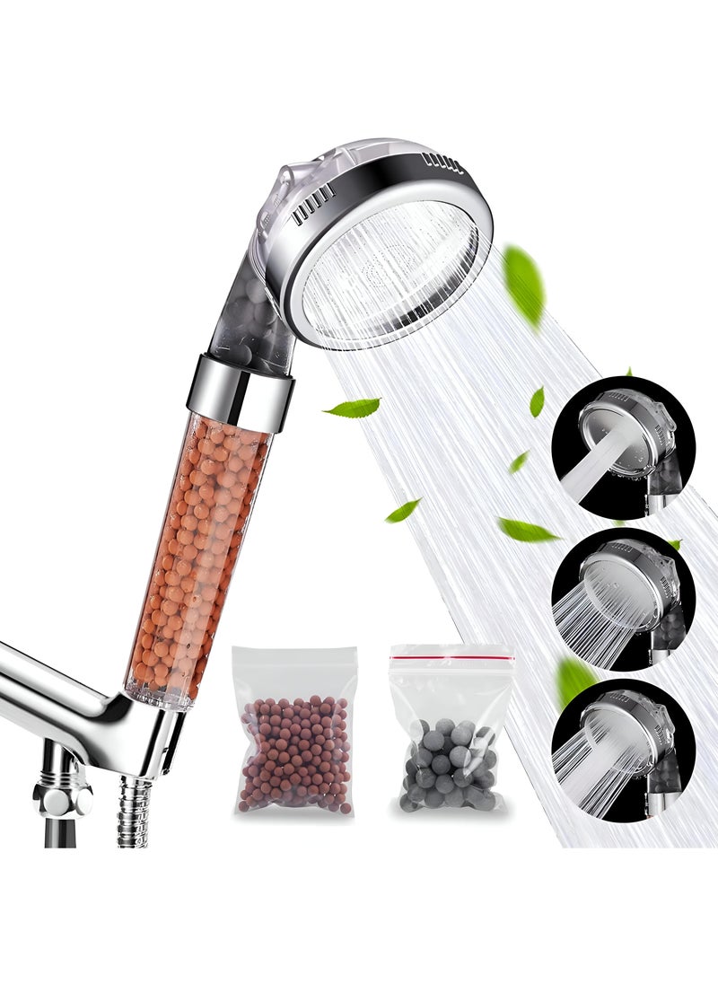 Generic Filtered Hand Held Shower Head Ionic Shower Head Helps Reduce Hair Loss. Spa Rainfall Water Saving Shower Filter, Purifies Water, Removes Chlorine For Healthier Skin And Hair  - Image 1