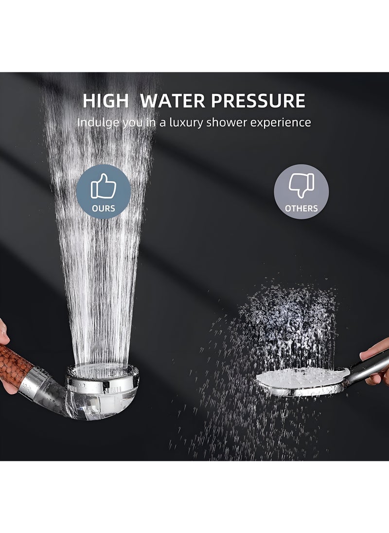 Generic Filtered Hand Held Shower Head Ionic Shower Head Helps Reduce Hair Loss. Spa Rainfall Water Saving Shower Filter, Purifies Water, Removes Chlorine For Healthier Skin And Hair  - Image 4