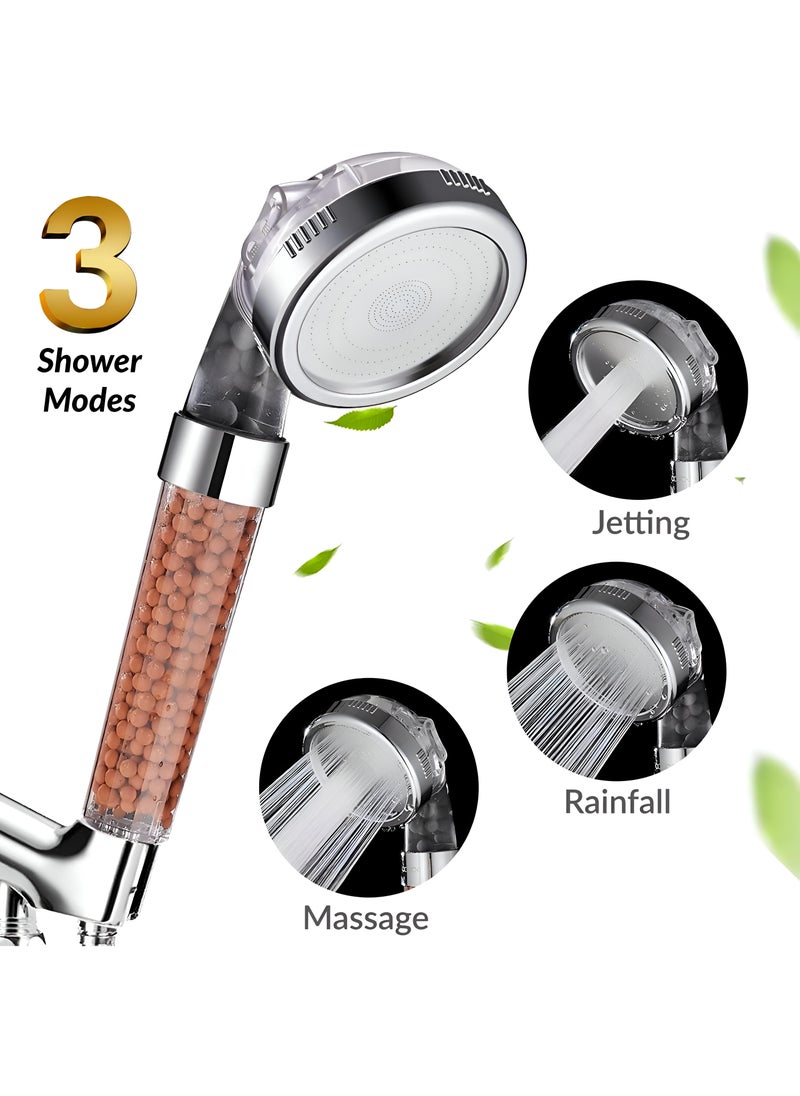 Generic Filtered Hand Held Shower Head Ionic Shower Head Helps Reduce Hair Loss. Spa Rainfall Water Saving Shower Filter, Purifies Water, Removes Chlorine For Healthier Skin And Hair  - Image 3