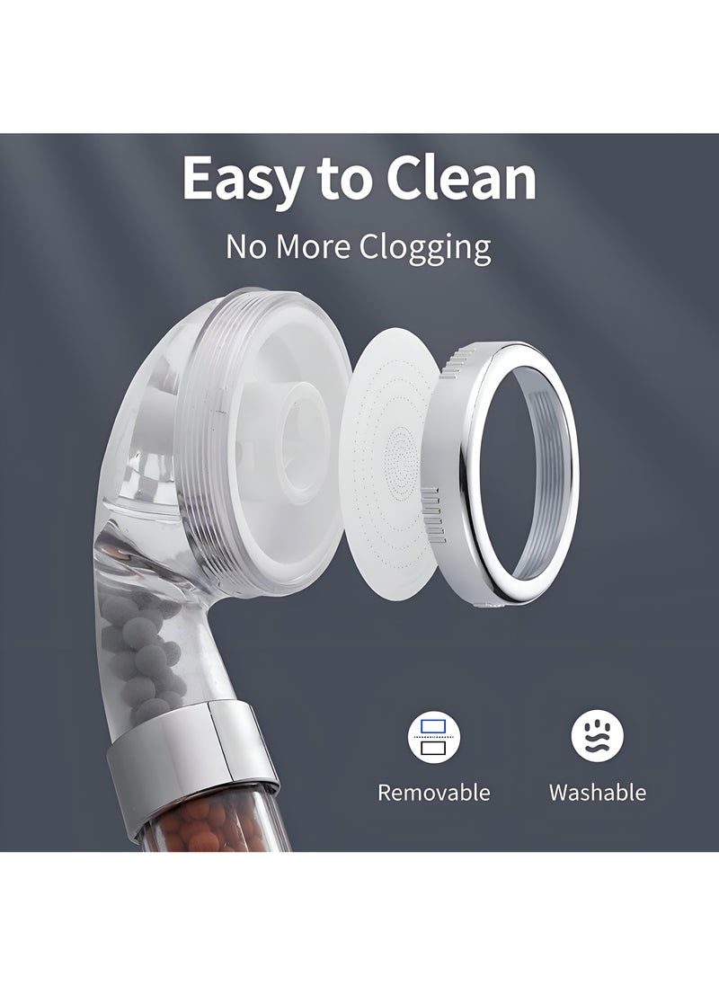 Generic Filtered Hand Held Shower Head Ionic Shower Head Helps Reduce Hair Loss. Spa Rainfall Water Saving Shower Filter, Purifies Water, Removes Chlorine For Healthier Skin And Hair  - Image 5