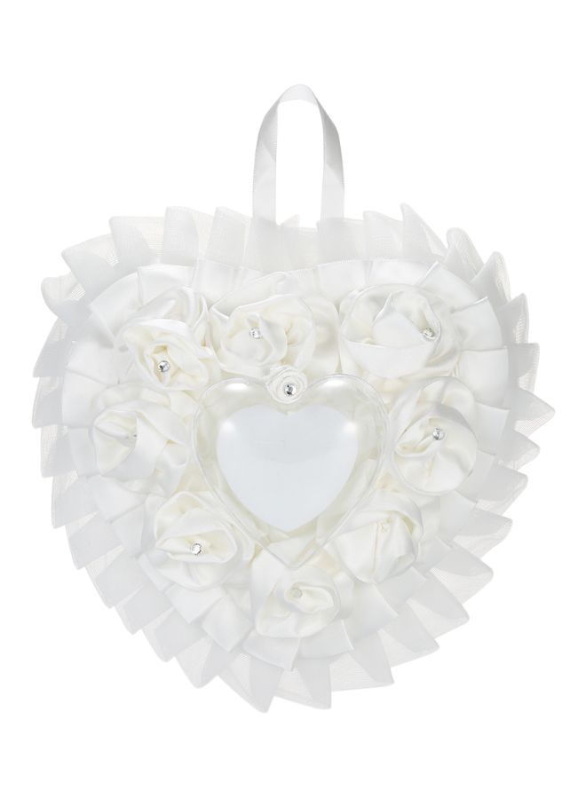 نيبمينينت وسادة لحمل الخواتم من الساتان برسمة قلب. 20x9x20سنتيمتر - Image 1