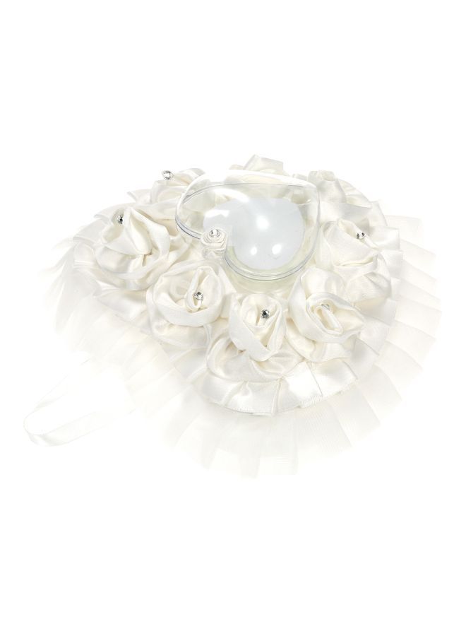 نيبمينينت وسادة لحمل الخواتم من الساتان برسمة قلب. 20x9x20سنتيمتر - Image 4