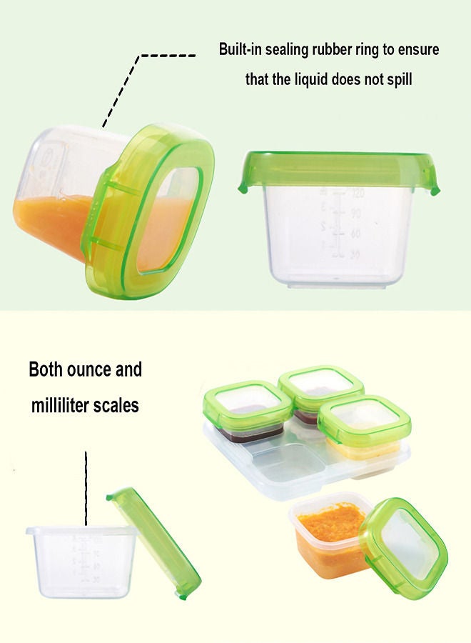 Vermaney Tot Baby Blocks Freezer Storage Containers 60ML*6 - Image 5