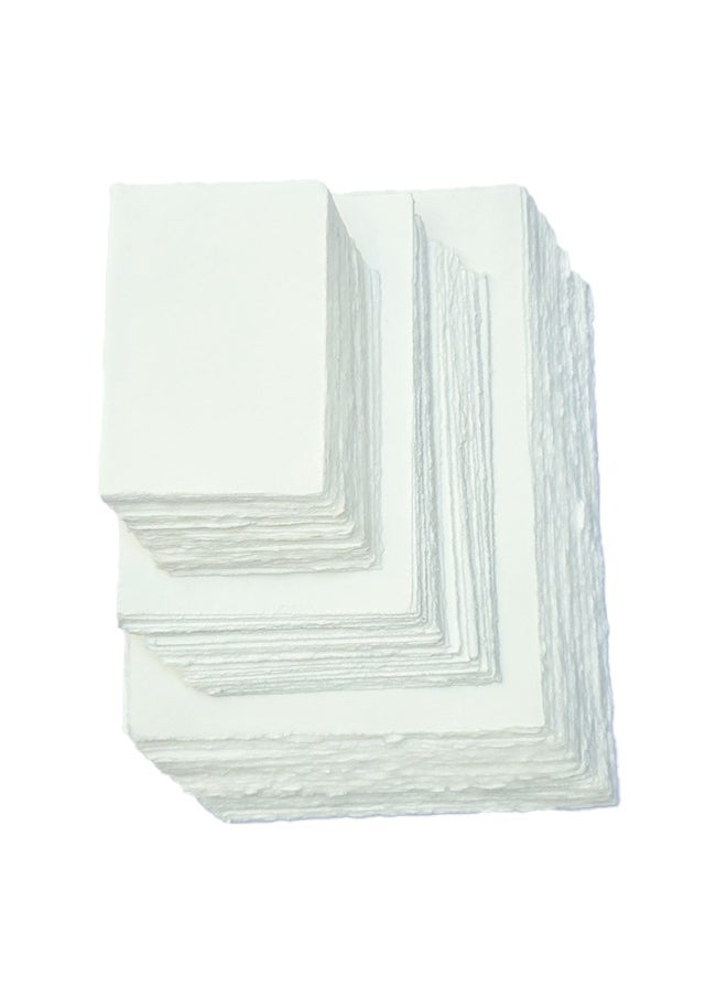 Generic - White Cotton Paper Handmade Deckle Edges - Image 1