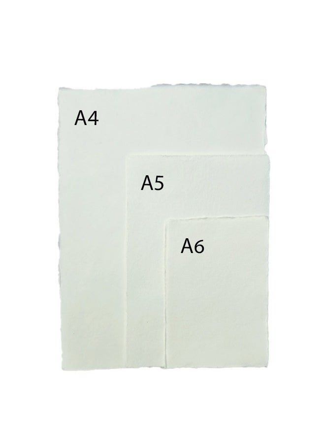 Generic - White Cotton Paper Handmade Deckle Edges - Image 1