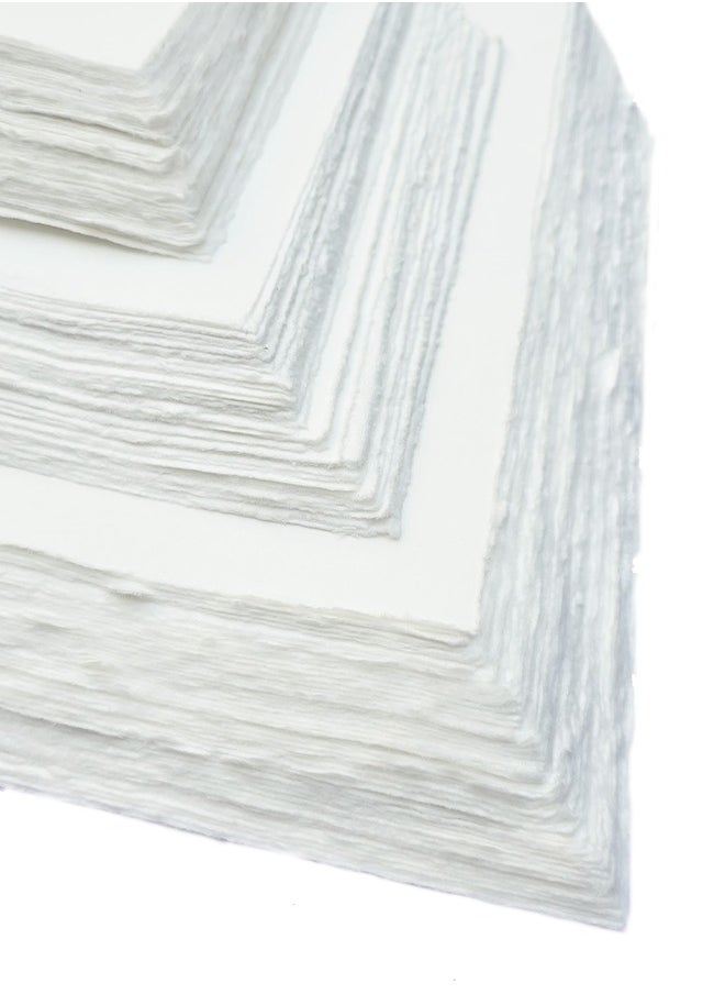Generic - White Cotton Paper Handmade Deckle Edges - Image 1