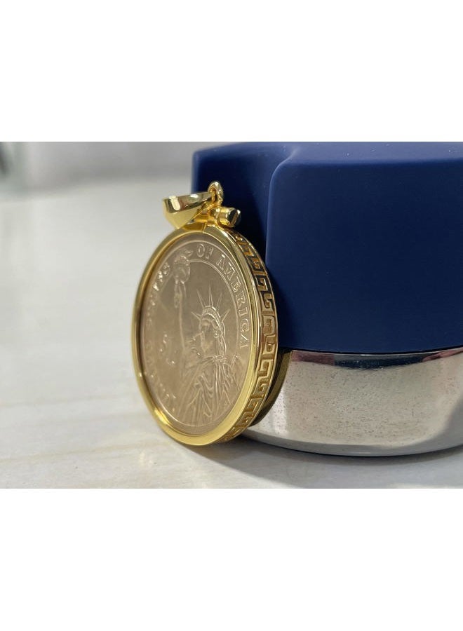 Geruibi 24-Karat Gold Wrapped in Silver $1 Border Screw Top Coin Border is suitable for 26.54mm diameter 2.06mm thickness, Coins Not Included - Image 2