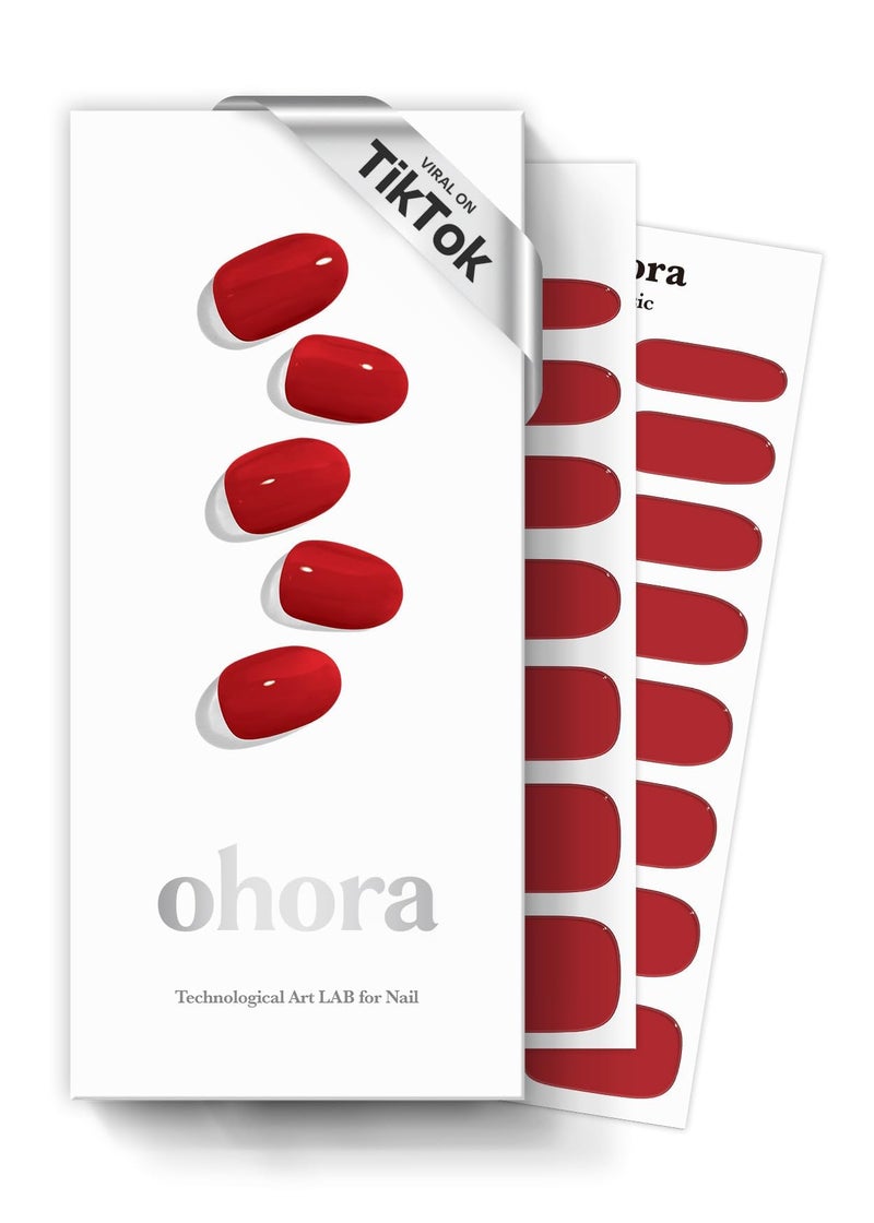 ohora Semi Cured Gel Nail Strips (N Mini Heart) - Salon-Quality Valentines Nails, Works with Any Lamps, Long Lasting, Easy to Apply & Remove, Chip Resistant - Image 1