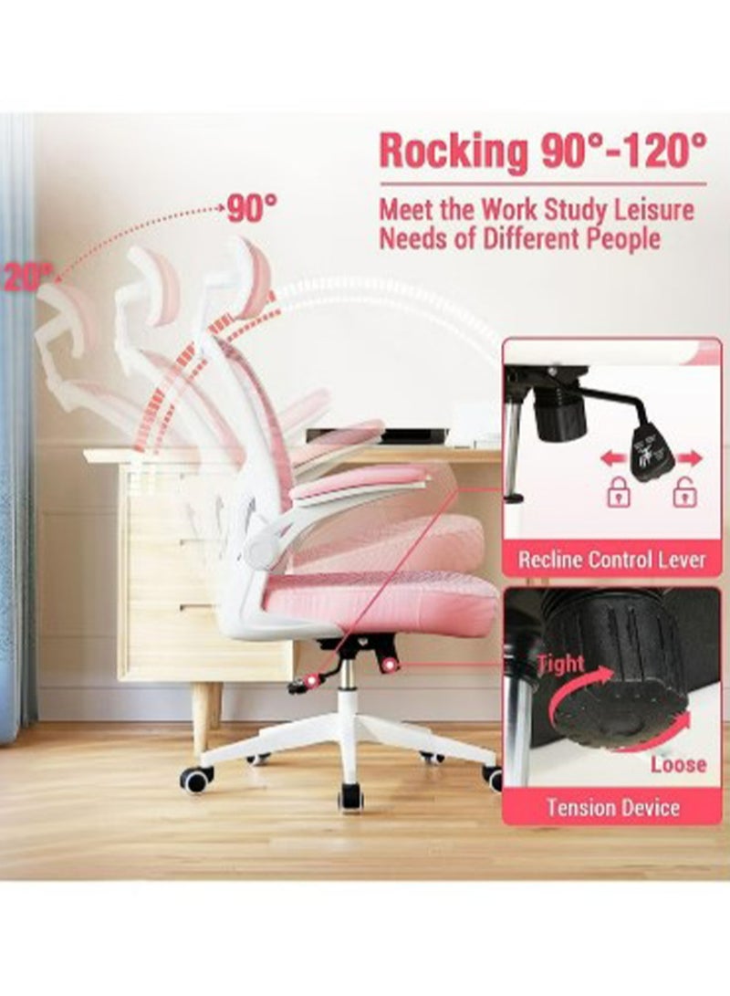 مونوج كرسي مكتب شبكي مريح مع مسند للرأس ودعم أسفل الظهر وظهر مرتفع مريح - Image 4