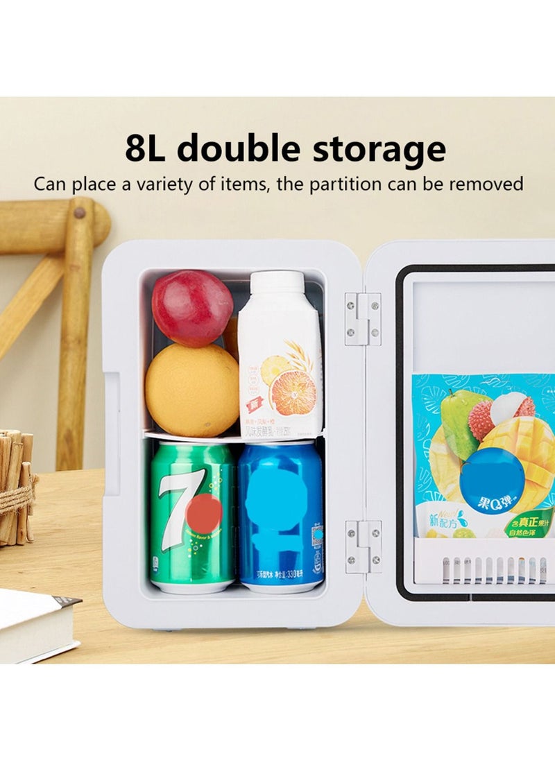 Cool Baby COOLBABY 8L Mini Fridge for Skincare Refrigerator Portable Dual-Use Car Home Fridge Beverage Refrigerators Freezer Cooler Warmer Keep Fresh for Car Home  - Image 2
