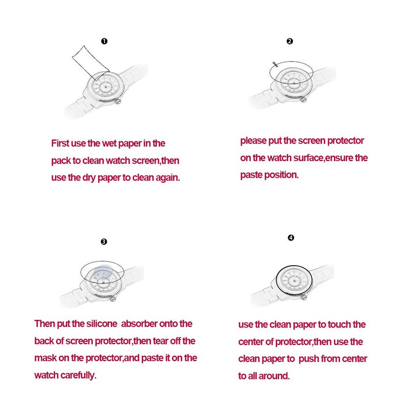 OCTelect Tempered Glass Screen Protector for 1.18inch/1.22/1.26/1.3/1.34/1.38/1.42/1.46/1.5/1.54/1.57/1.61/1.65inch Round Screen Smart Watch (1.54inch) - Image 4