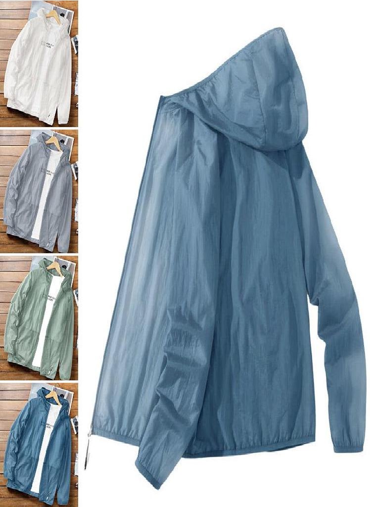Eckek - 1PC Beach Top Elastic Clothing Ice Silk Sun Protection Jacket Ultra-thin Cool Outdoor Lightweight - Image 1