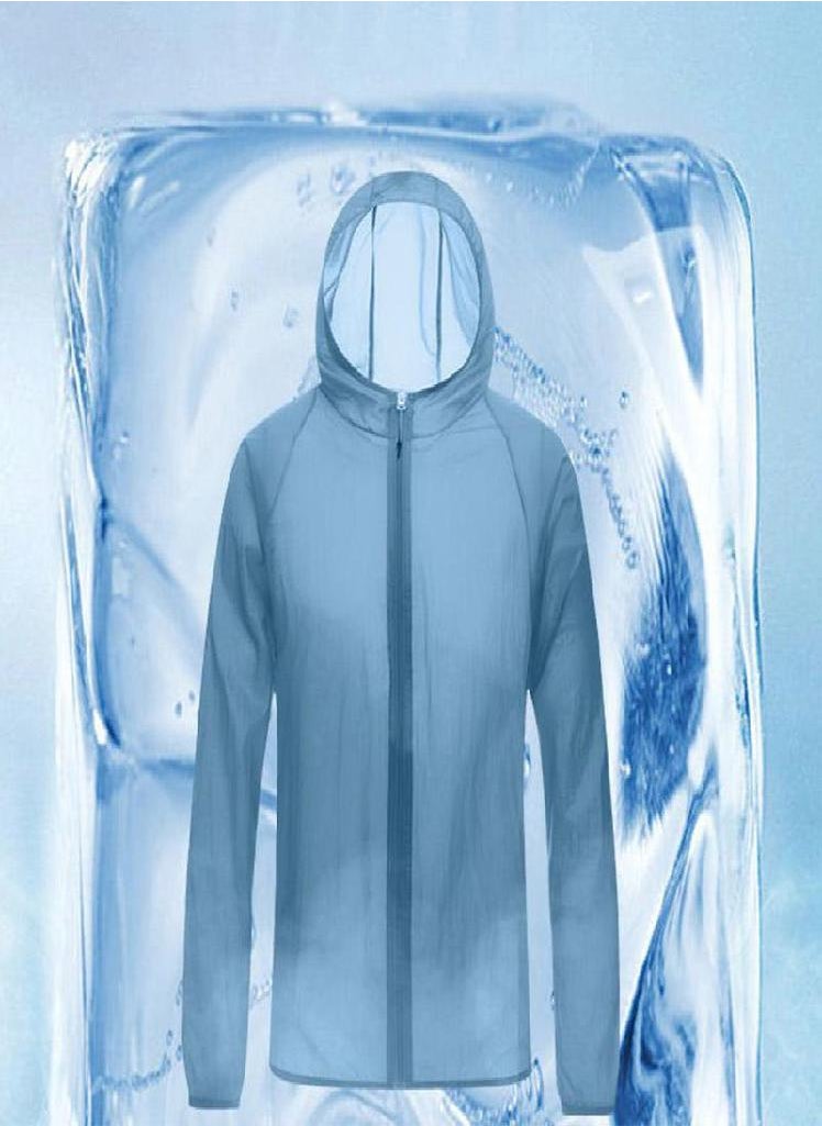 Eckek - 1PC Beach Top Elastic Clothing Ice Silk Sun Protection Jacket Ultra-thin Cool Outdoor Lightweight - Image 1
