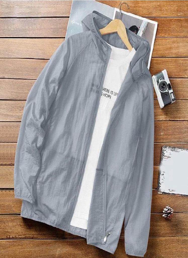 Eckek - 1PC Beach Top Elastic Clothing Ice Silk Sun Protection Jacket Ultra-thin Cool Outdoor Lightweight - Image 1