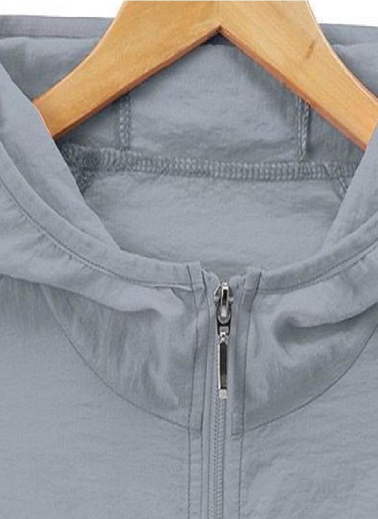 Eckek - 1PC Beach Top Elastic Clothing Ice Silk Sun Protection Jacket Ultra-thin Cool Outdoor Lightweight - Image 1