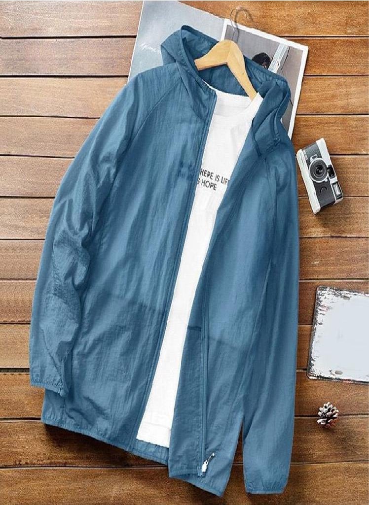 Eckek - 1PC Beach Top Elastic Clothing Ice Silk Sun Protection Jacket Ultra-thin Cool Outdoor Lightweight - Image 1