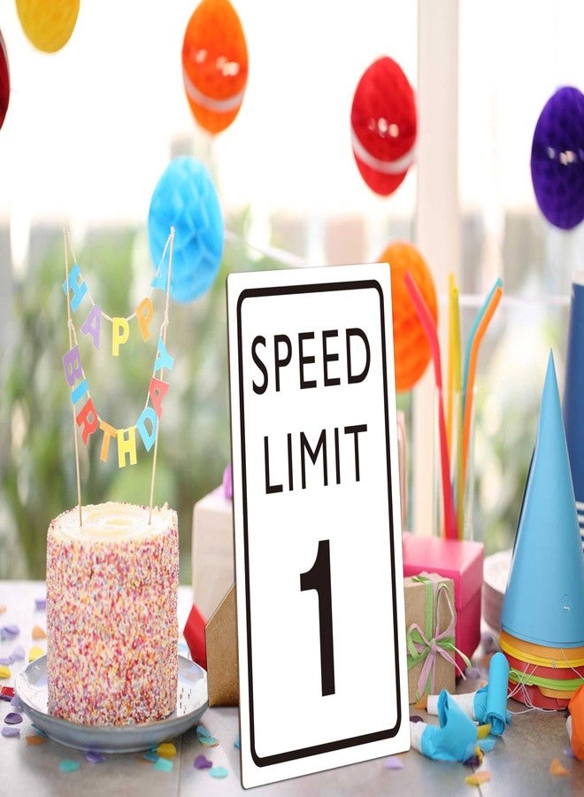Muruseni Race Car Birthday Decor, Speed Limit Sign, Fast One, Race Car Birthday Party Decorations, 8×11 Wooden Play Sign with Stand, Let's Go Racing Party Supplies for Boy Race Fans - LP062 - Image 5