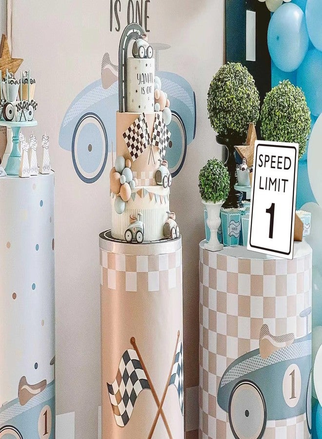 Muruseni Race Car Birthday Decor, Speed Limit Sign, Fast One, Race Car Birthday Party Decorations, 8×11 Wooden Play Sign with Stand, Let's Go Racing Party Supplies for Boy Race Fans - LP062 - Image 3