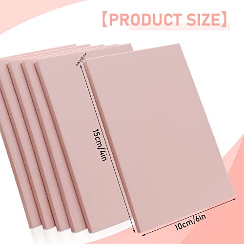 Oopsu 6 Pack 4"x6" Pale Pink Rubber Stamp Carving Blocks Rubber Carved Brick for Stamp Soft Rubber Crafts and DIY Craft Project - Image 5