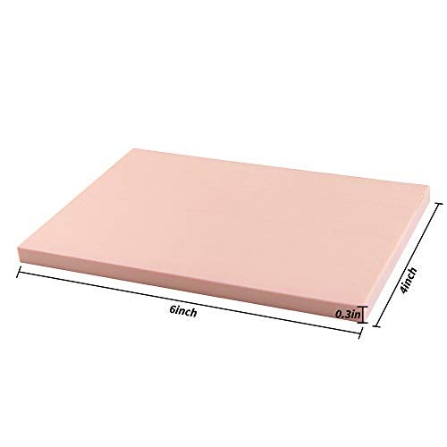 Oopsu 6 Pack 4"x6" Pale Pink Rubber Stamp Carving Blocks Rubber Carved Brick for Stamp Soft Rubber Crafts and DIY Craft Project - Image 3