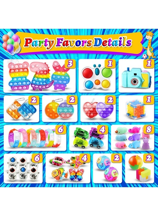 206 PCS Party Favors for Kids – Party Bag Fillers, Goodie Bags & Birthday Return Gifts – Bulk Set of 30 Types Mini Toys incl. Pop Fidgets, Bouncy Balls, Squishies & Springs – Piñata Fillers, Classroom Prizes & Party Favours for Boys & Girls - Image 2