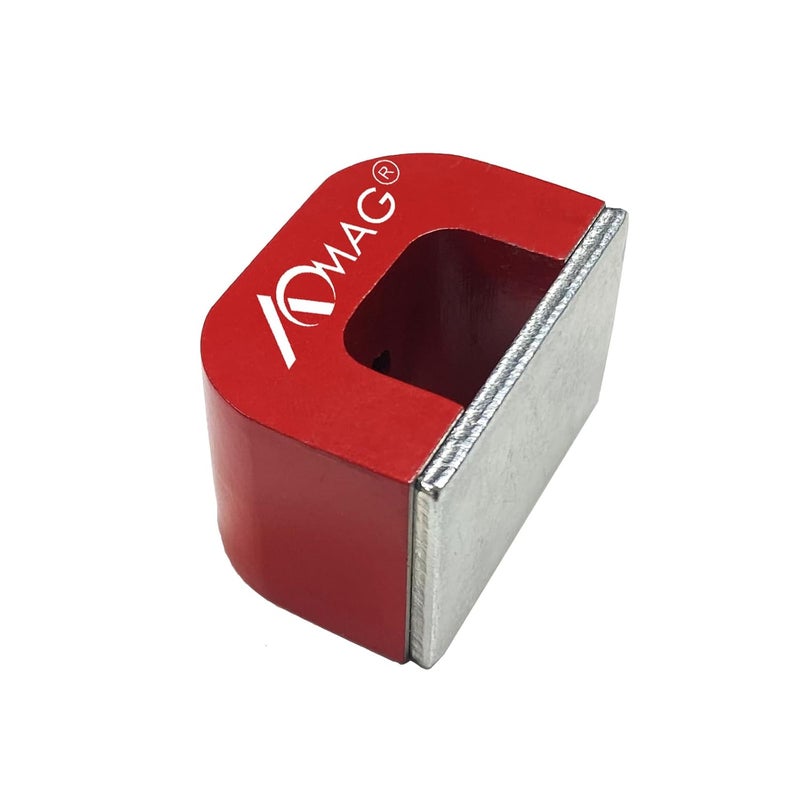 AOMAG 25 lbs Red Cast Horseshoe Strong Alnico Magnets,Powerful U Shaped Magnet with Keeper for Experiments, Construction, Fishing or Doing Velvet Nail - Image 3