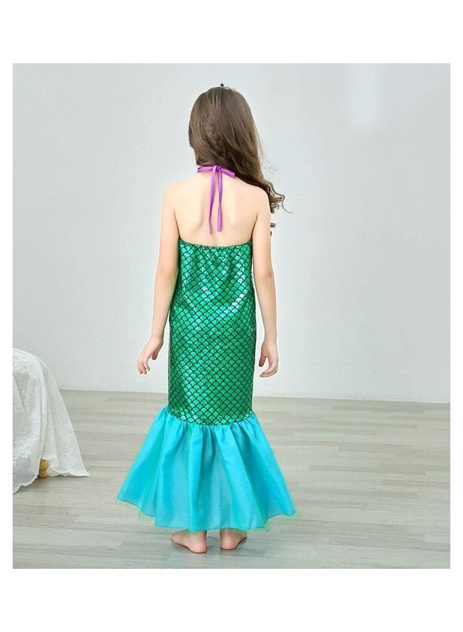 NIBEMINENT Mermaid Costume with Jewellery Set 130cm - Image 4