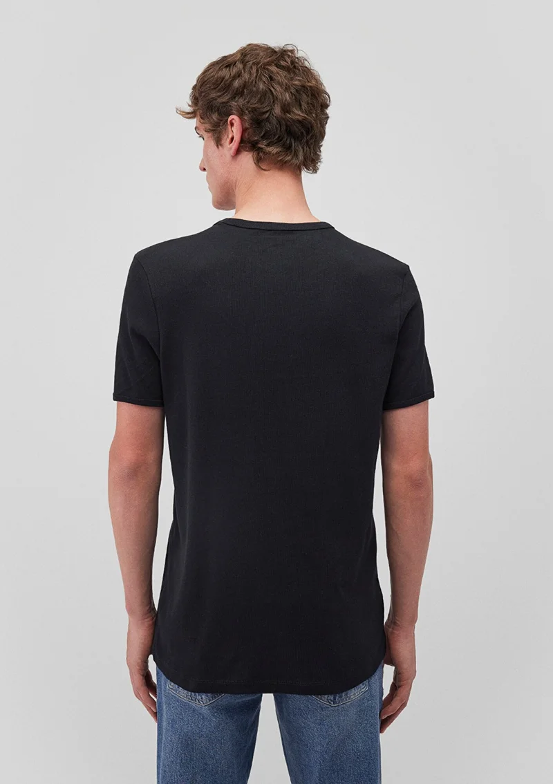 مافي Blue Men's V Neck Black Basic T-Shirt 063748-900