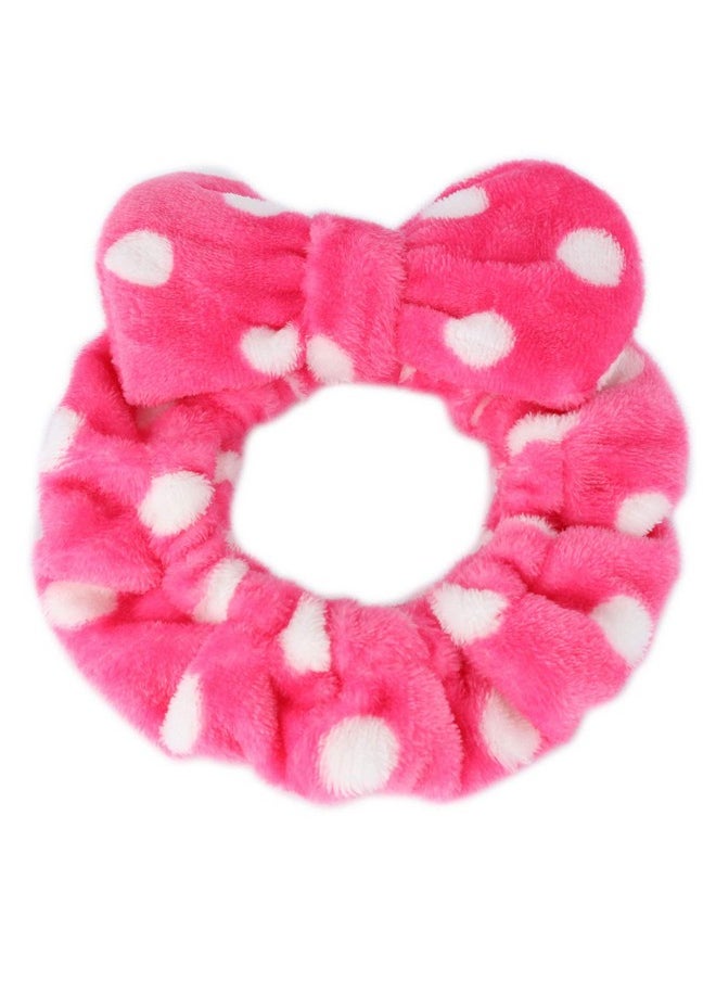 Hairizone - Makeup Wrap Headband For Facial Wash Shower Hairband Adjustable Elastic Bowknot Cosmetics Hair Band For Women (Roseo) - Image 1