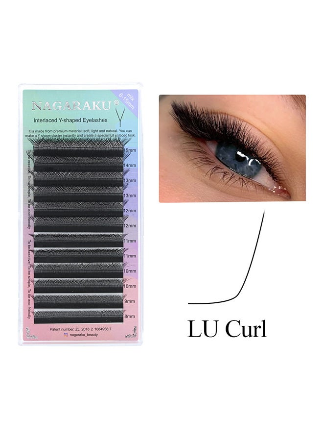 NAGARAKU Matte black Y-shaped grafted eyelashes, braided false eyelashes grafted without loose roots 2D - Image 4
