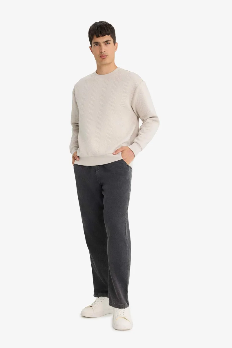 Defacto  Wide Leg Elastic Waist Jeans for Men | Best Price UAE